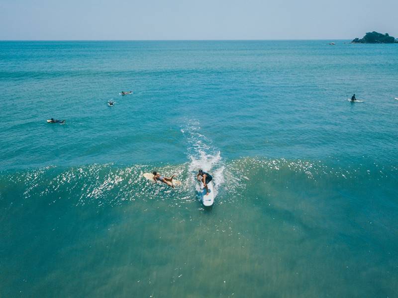 surfing Weligama
